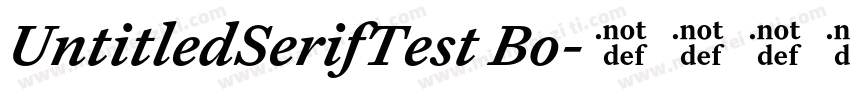 UntitledSerifTest Bo字体转换